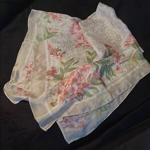 Beautiful Floral Sheer Scarf